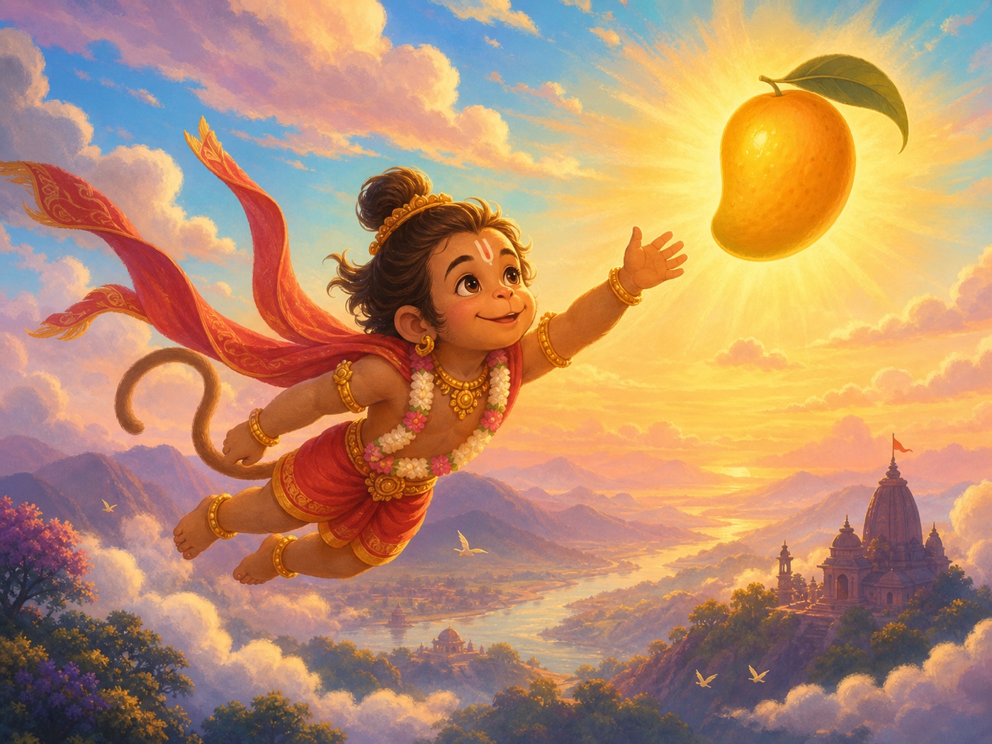 Illustration for Hanuman and the Power of Bhakti